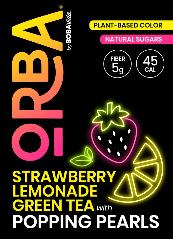 ORBA Strawberry Lemonade Green Tea 4-pack carton