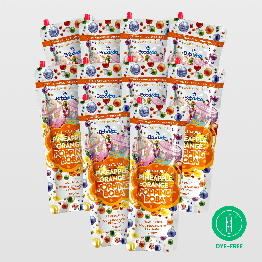 Pineapple Orange Popping Boba (10 pouches)