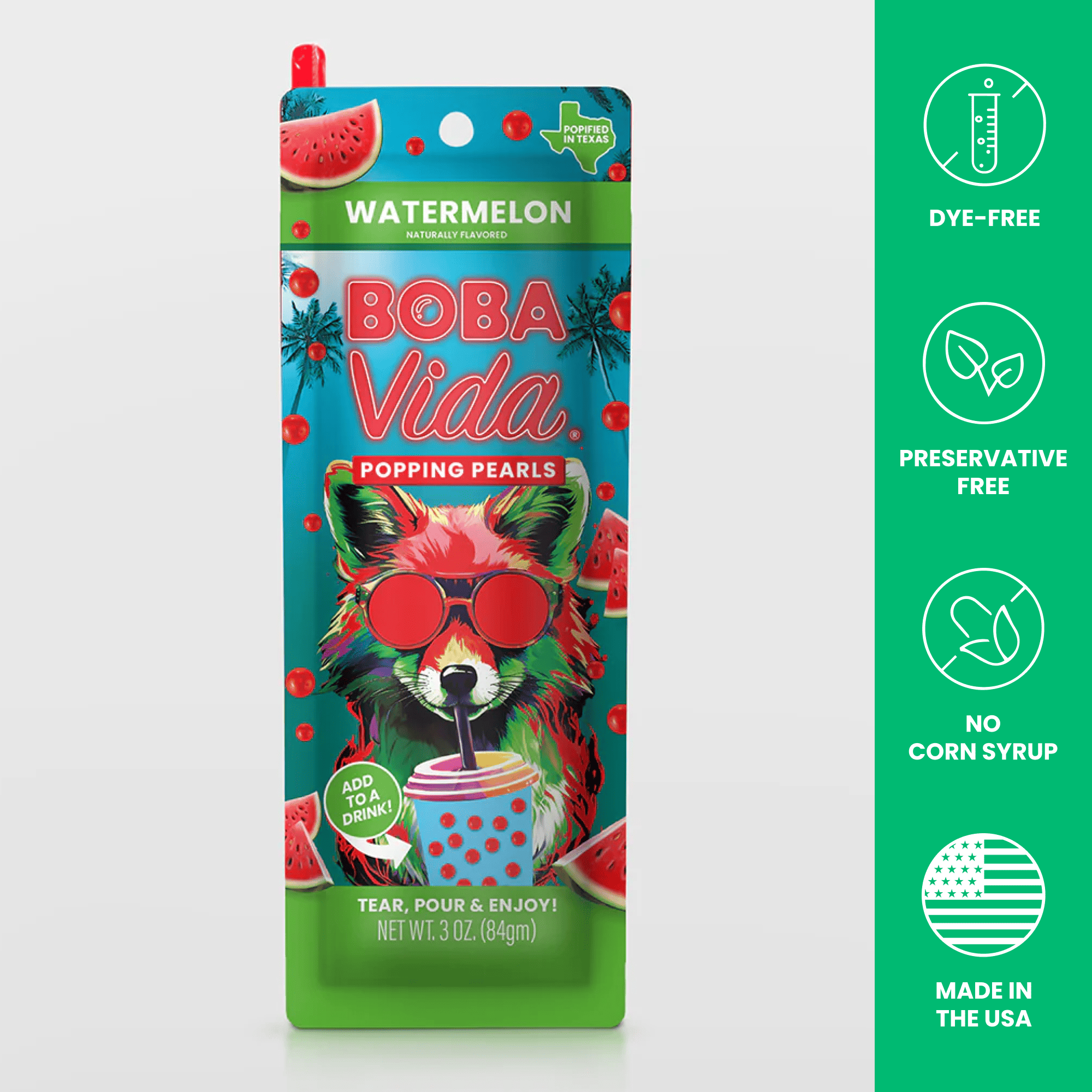 Watermelon Popping Boba Pearls (10 Pouches) Refreshing Summer Flavor Watermelon Popping Boba Pearls (10 Pouches) Refreshing Summer Flavor