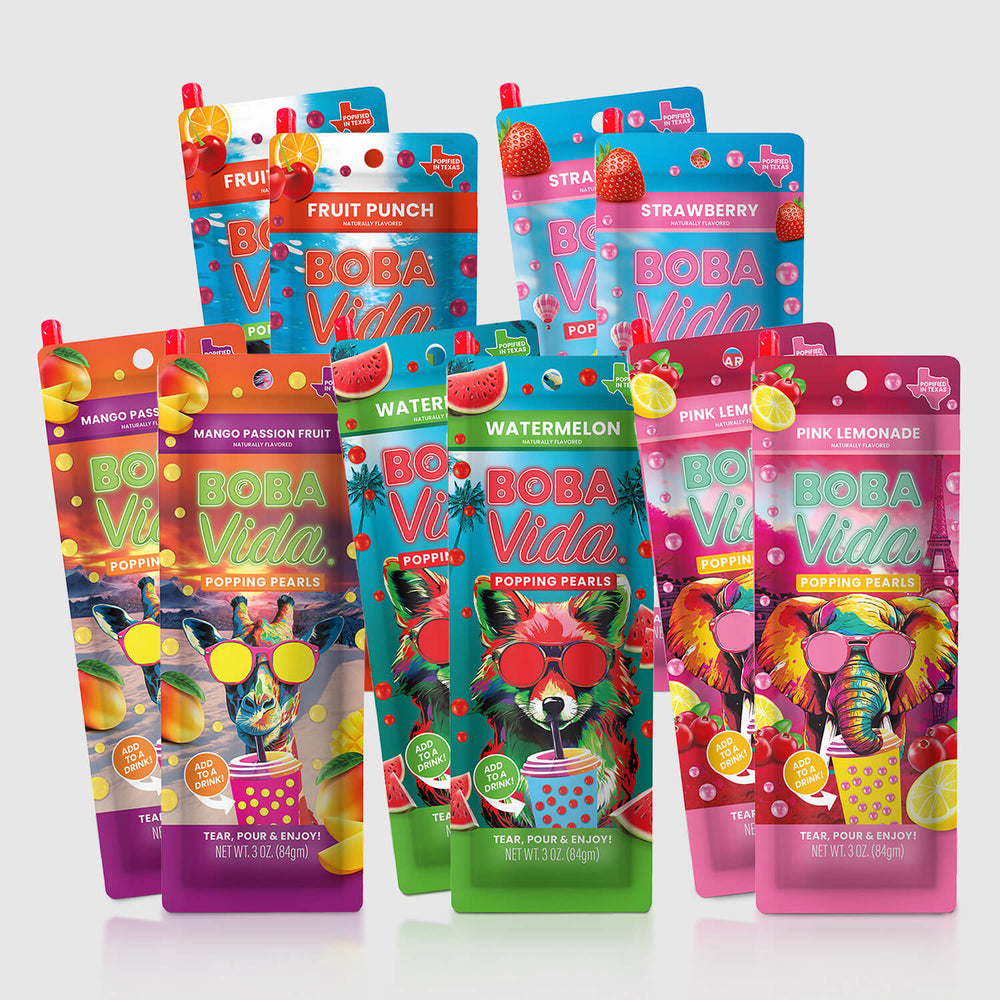 Dye-Free Assorted Popping Boba (10 pouches)