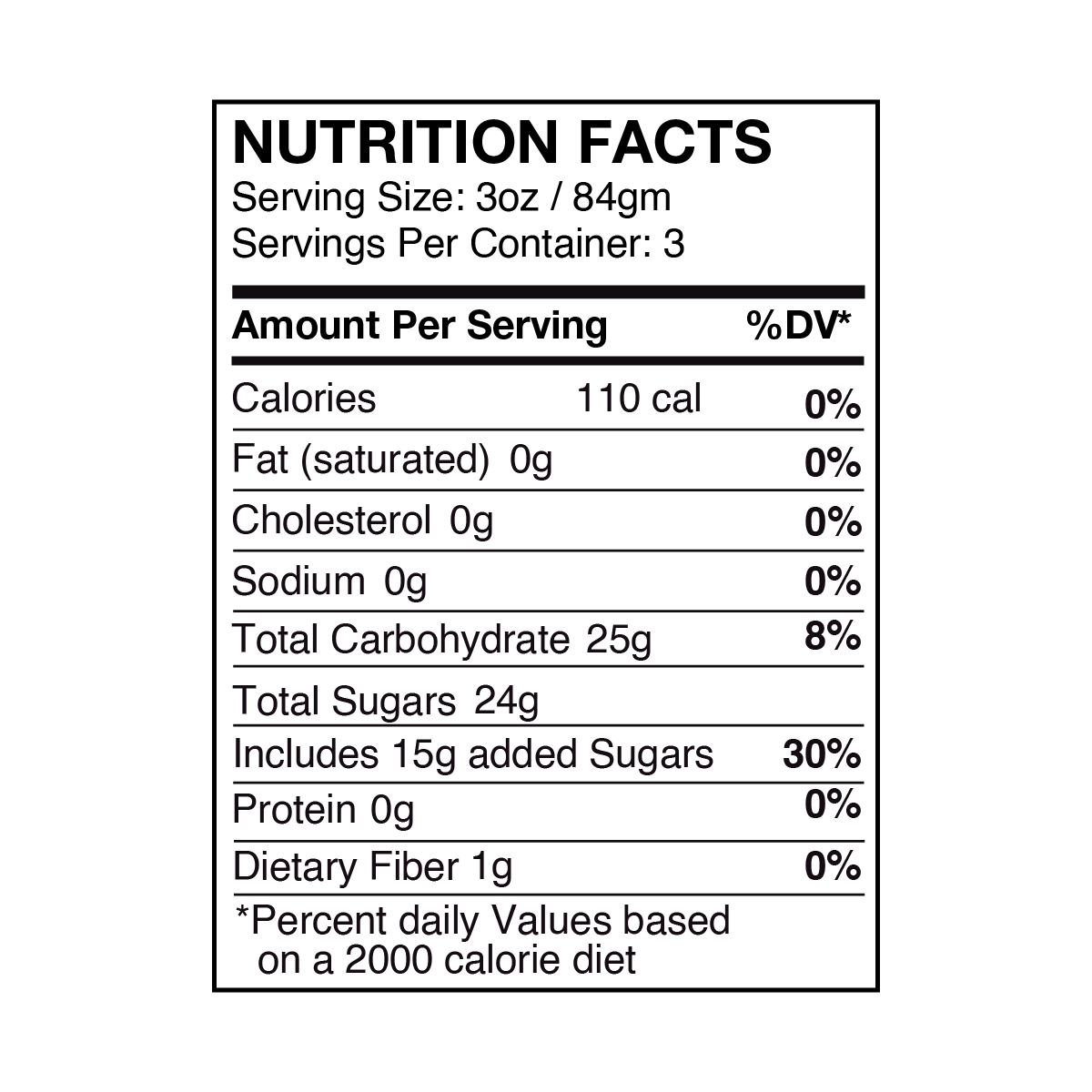
                  
                    Nutrition facts label for a product with detailed calorie count and ingredient information.
                  
                