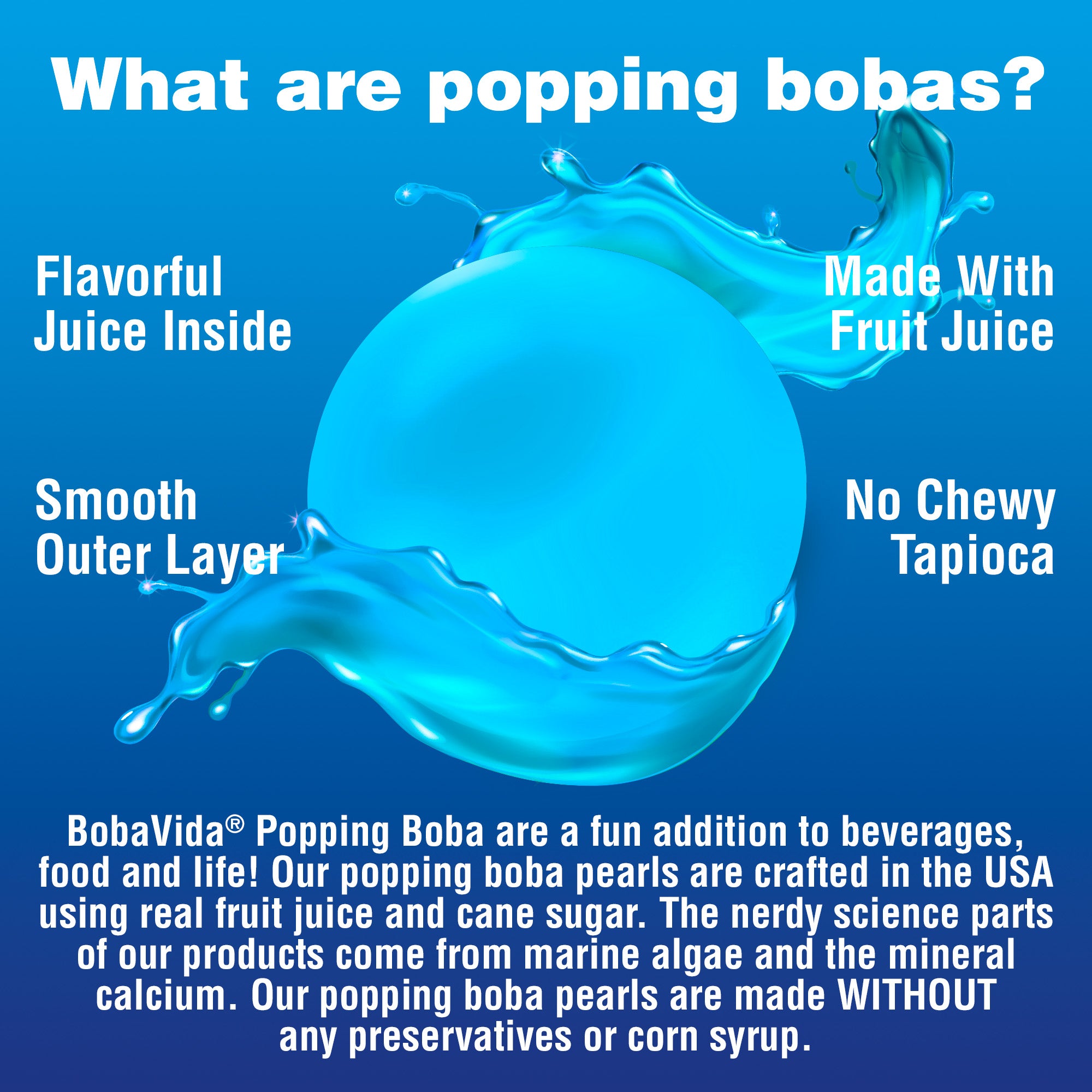 Super Blue Raspberry Popping Boba (NEW)