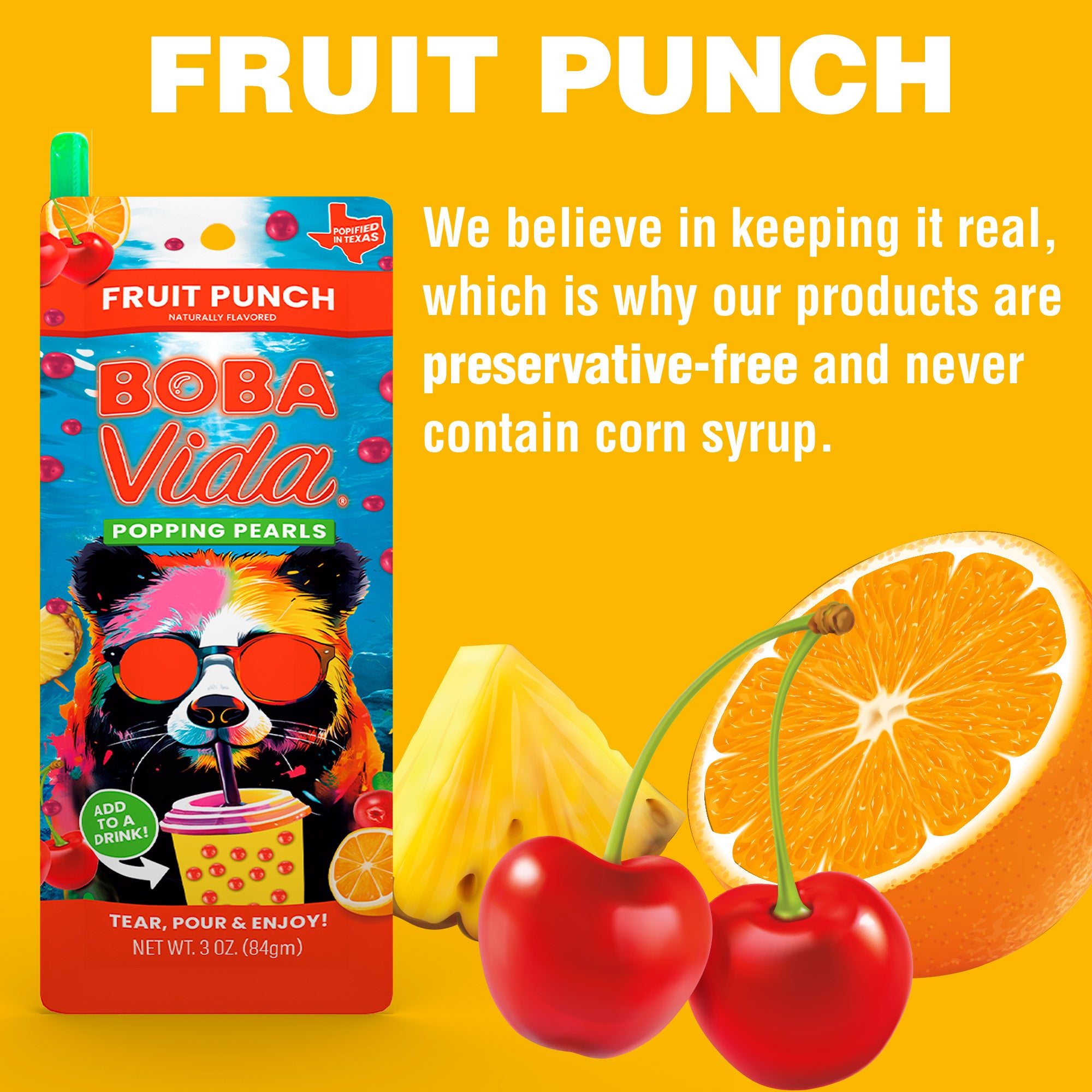 Fruit Punch Popping Boba (NEW)