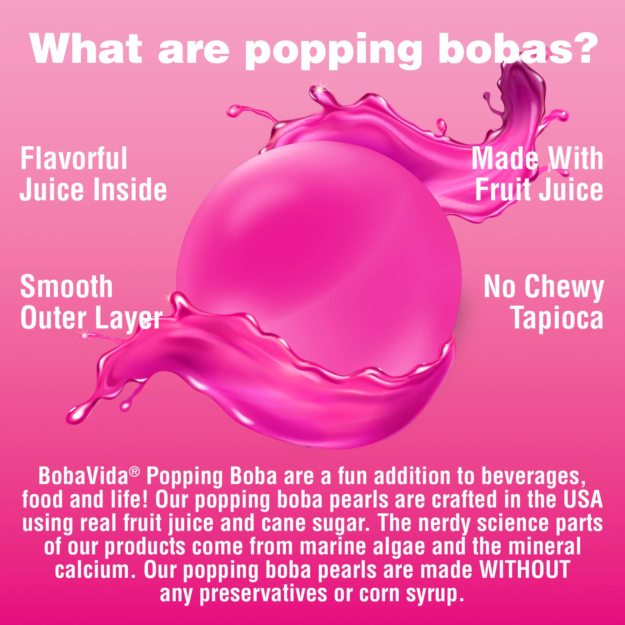 Pink Lemonade Popping Boba (3oz) | Boba Vida