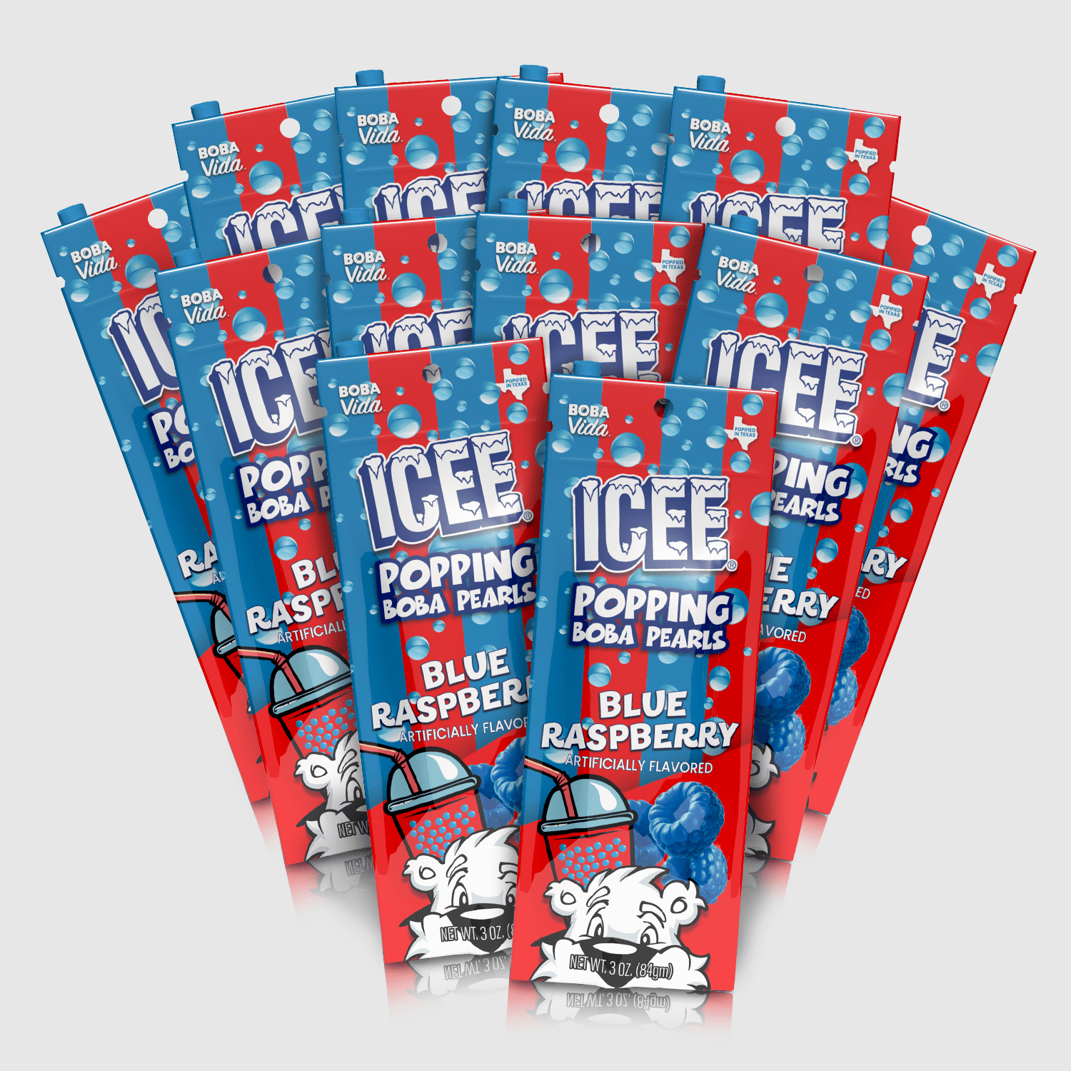 ICEE® Blue Raspberry Popping Boba (12 Pouches) – Classic Slushie Flavor ...