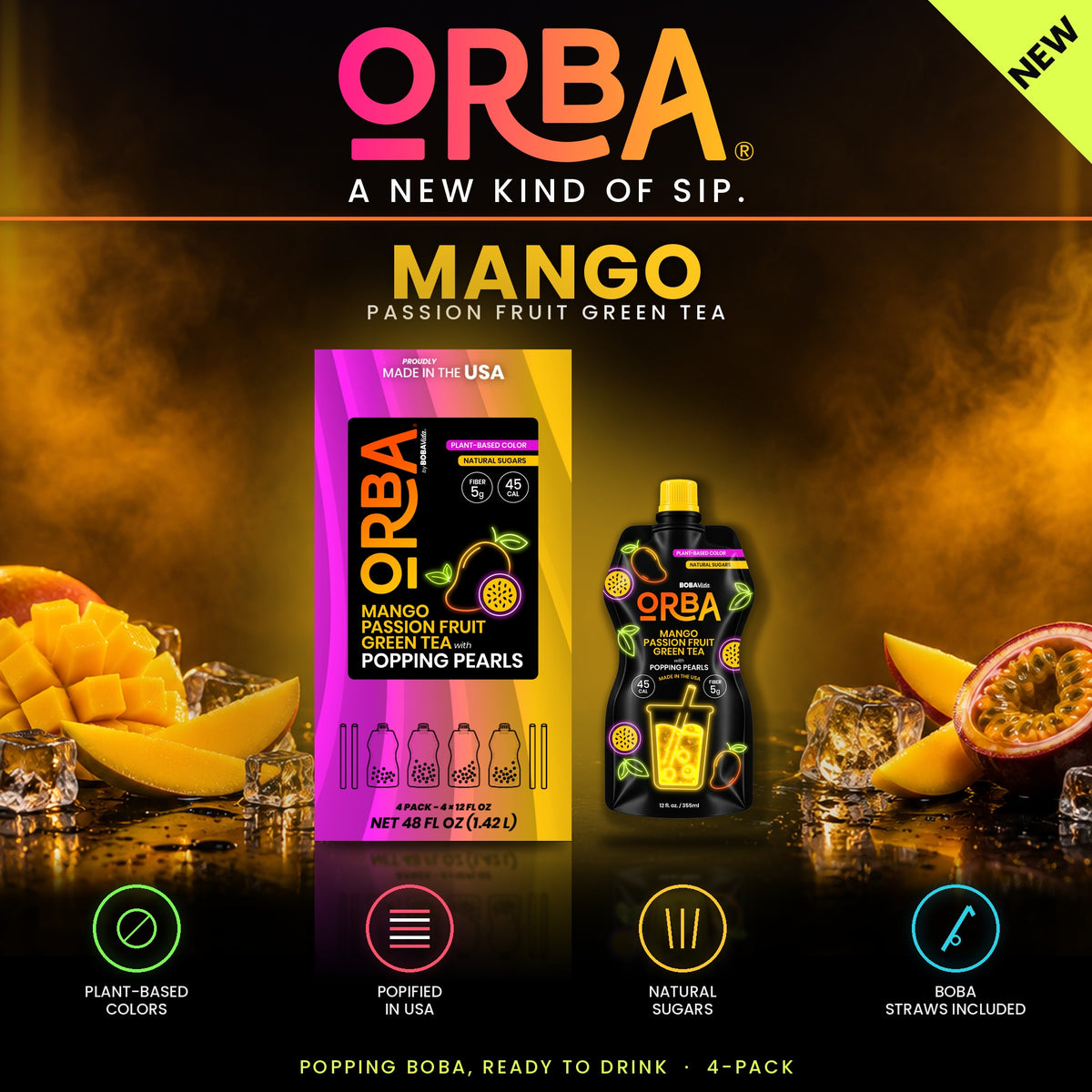 
                  
                    ORBA Mango Passion Fruit Green Tea 4-Pack
                  
                