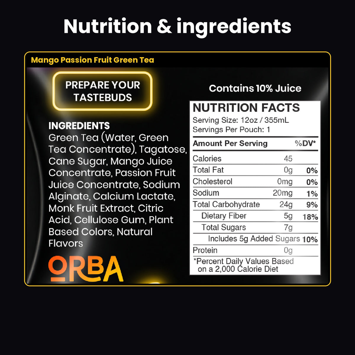 
                  
                    ORBA Mango Passion Fruit Green Tea 4-Pack
                  
                