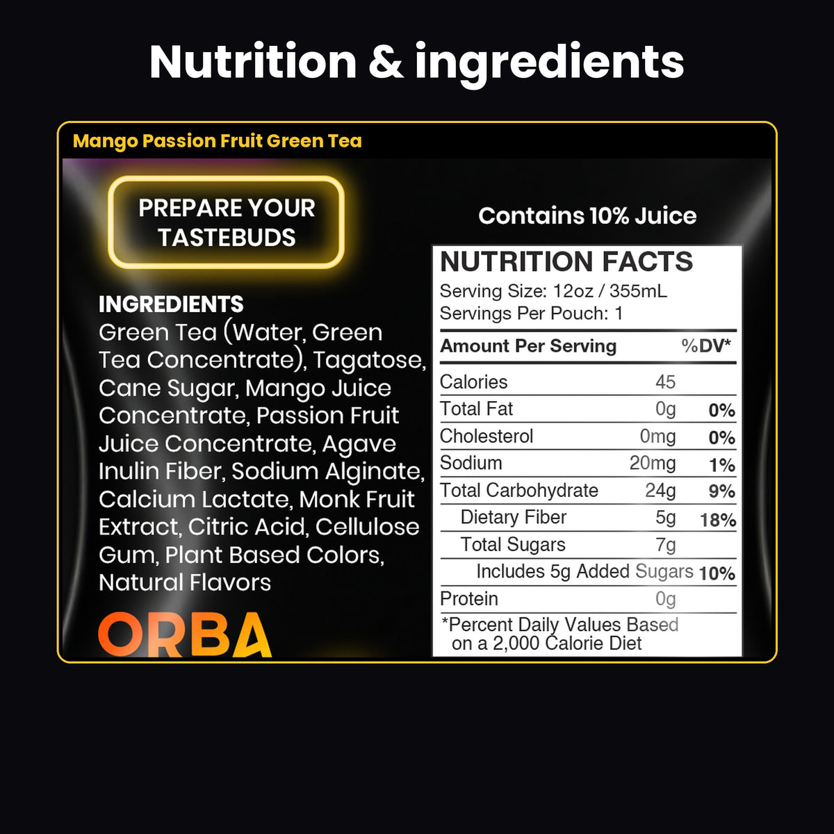 
                  
                    ORBA Mango Passion Fruit Green Tea 4-Pack
                  
                