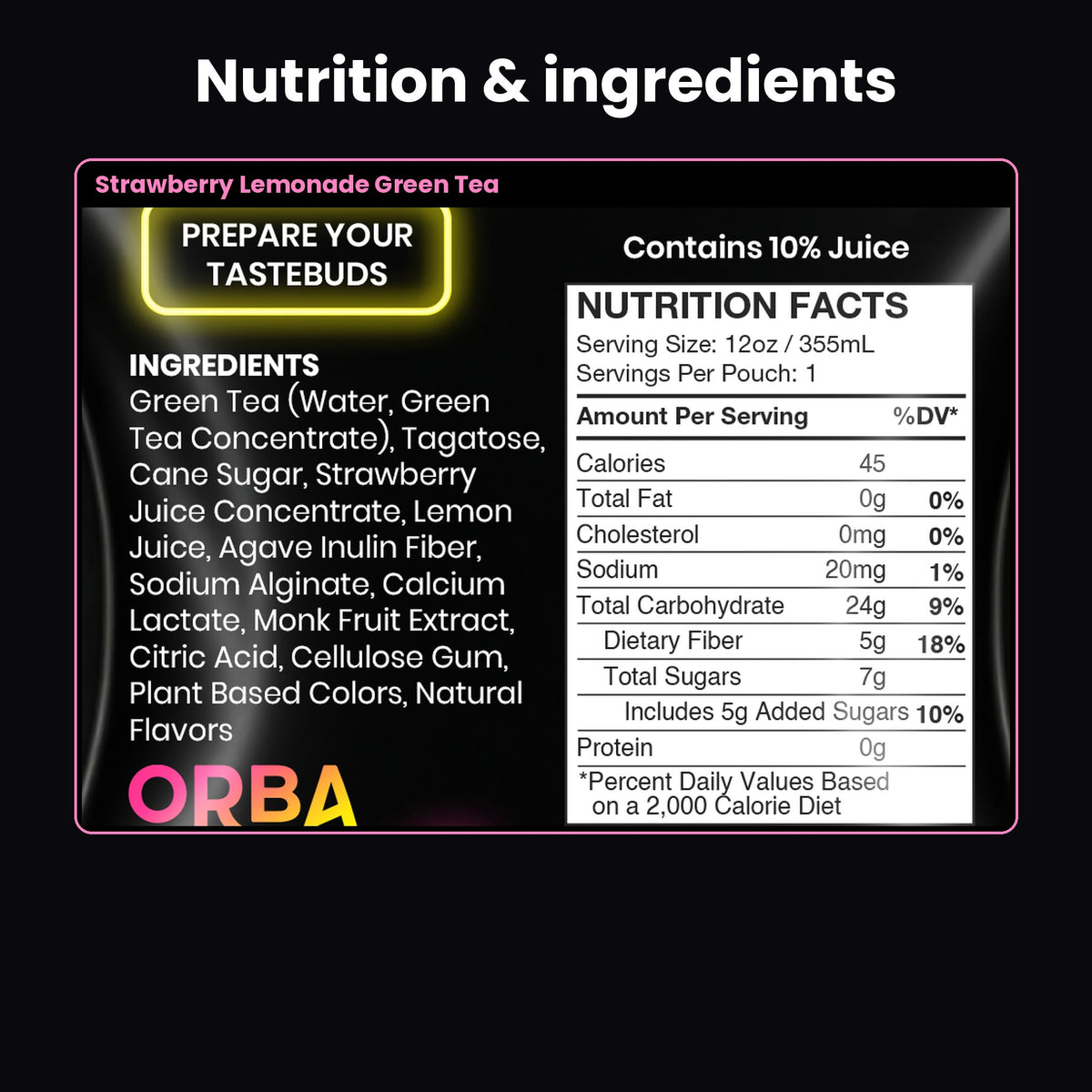 
                  
                    ORBA Strawberry Lemonade Green Tea 4-Pack
                  
                