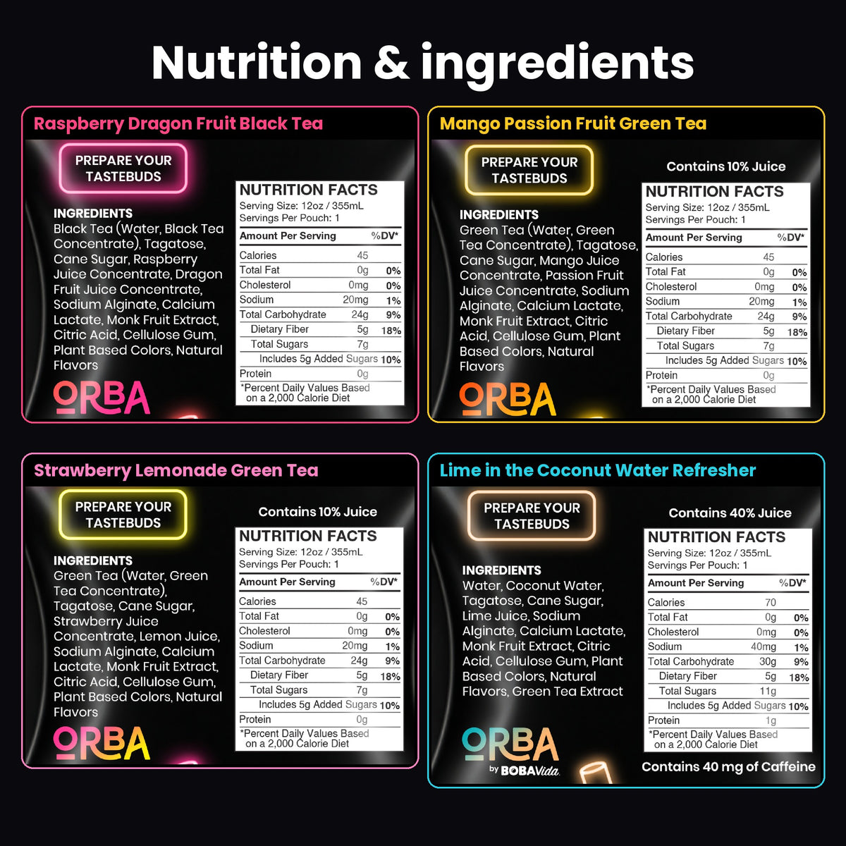 
                  
                    ORBA Variety 4-Pack — One of Each
                  
                