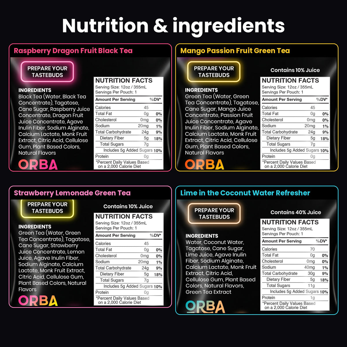 
                  
                    ORBA Variety 4-Pack — One of Each
                  
                
