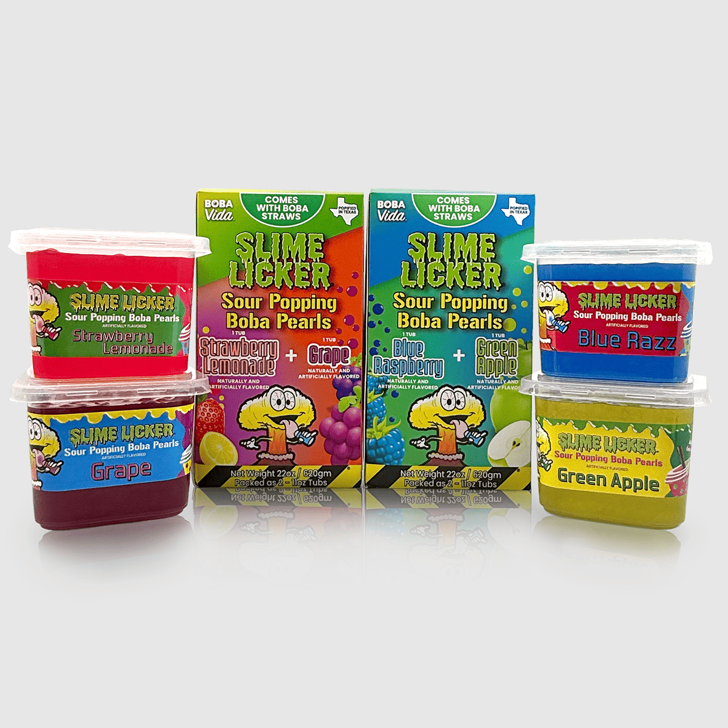 
                  
                    Sour Slime Licker® Popping Boba 4 Tubs
                  
                