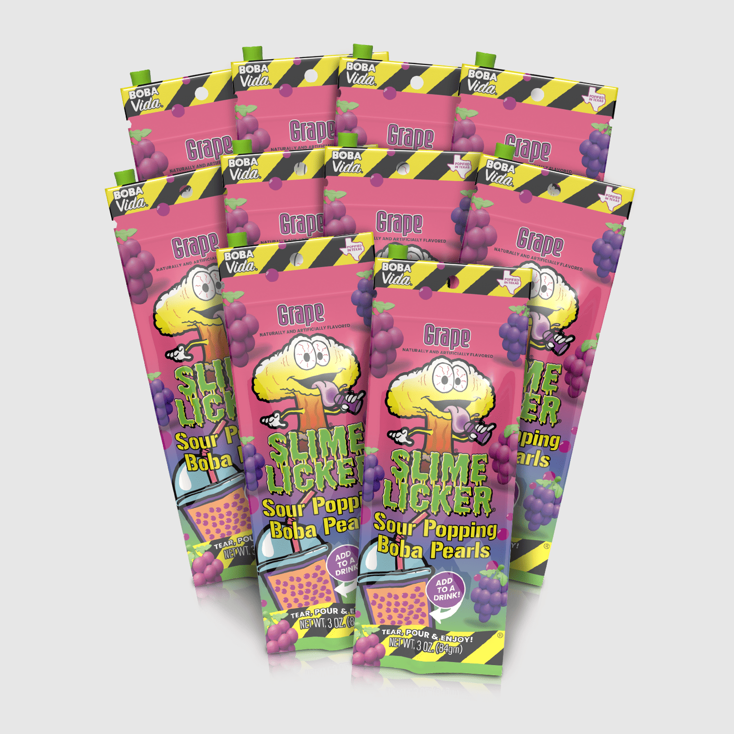BOBAVIDA Grape Slime Licker Sour Popping Boba Pearls - 3oz / 10ct BOBAVIDA Grape Slime Licker Sour Popping Boba Pearls - 3oz / 10ct