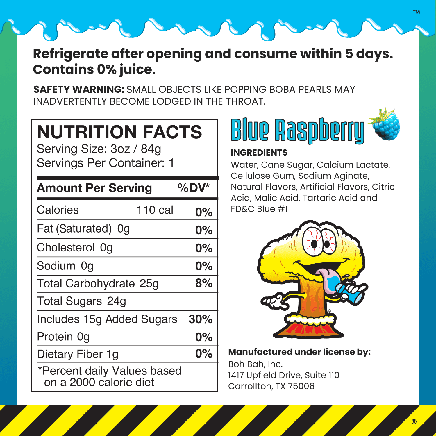 Sour Slime Licker® Blue Raspberry Boba (10 Pouches) – Sour Blue